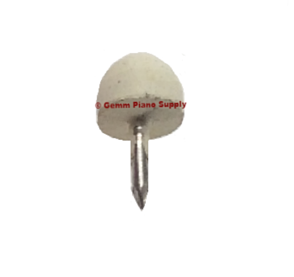 Piano Cabinet Rubber Head Nail Bumper 3/8" Dia. White
