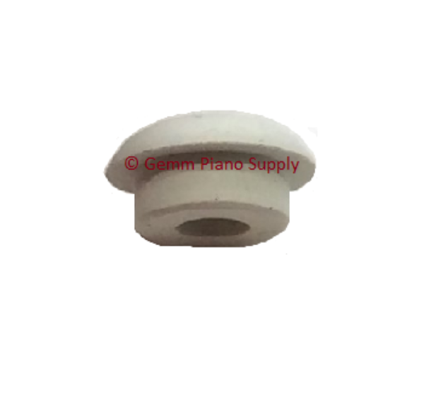Piano Cabinet Rubber Button/Bumper 11/32" Stem Dia. 7/16" Head Dia. White
