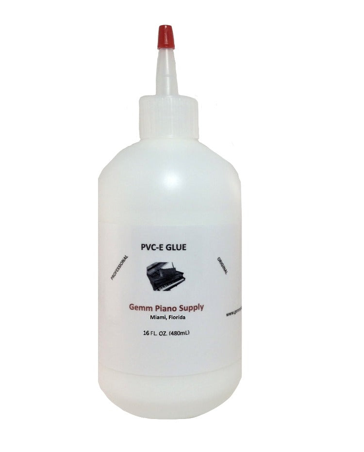 GBC Piano PVC-E Glue 16 oz - Excellent Adhesive for Piano Keytops, Felts or Leather Material