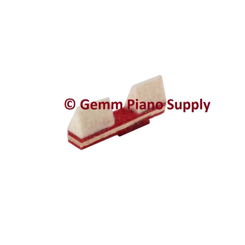Upright Piano Bass Damper Wedge, Old Style (Double Wedge)