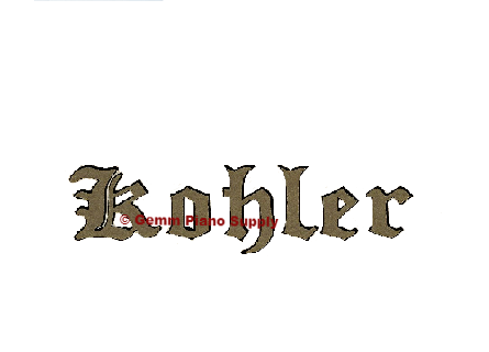 Kohler Piano Fallboard Decal