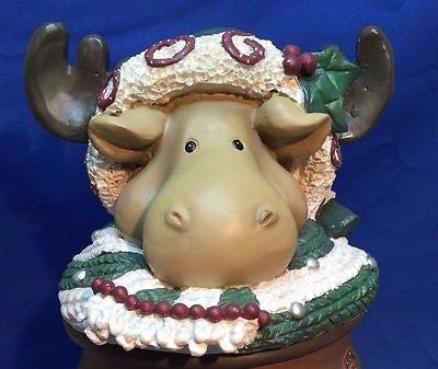 Christmas Candle Holder Carlton Cards Rustic Moose