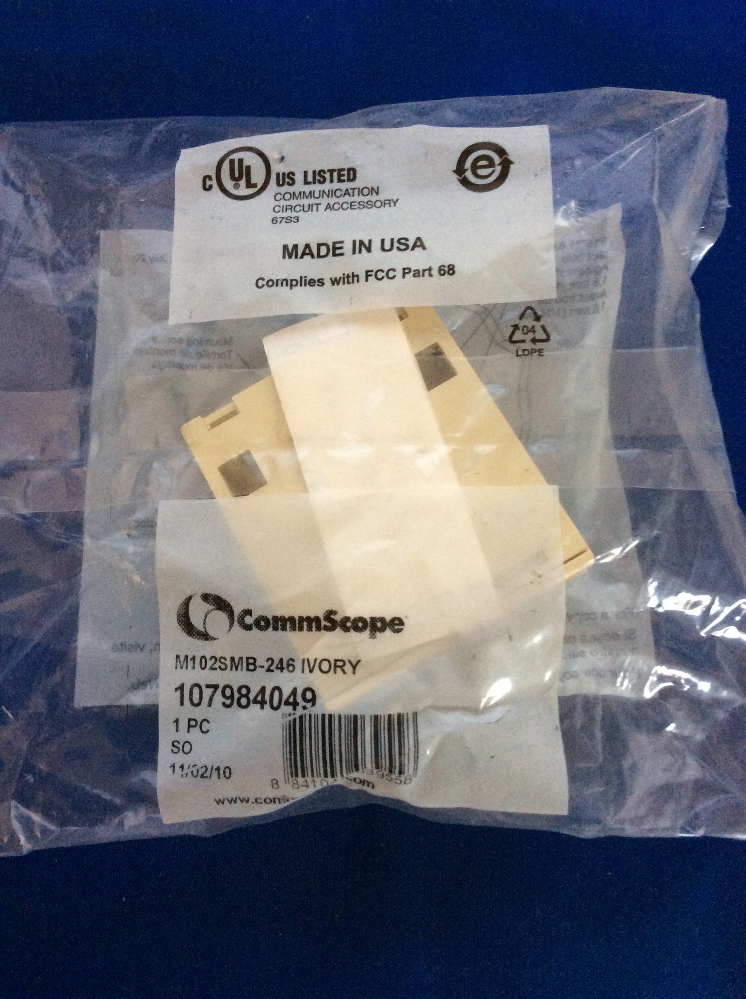 CommScope 107984049, M102SMB-246, Surface Mount Box, Ivory