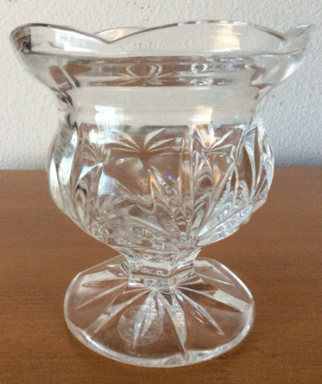 Royal Limited Crystal Tulip Scalloped Edge Candle Holder - Vintage 1990's