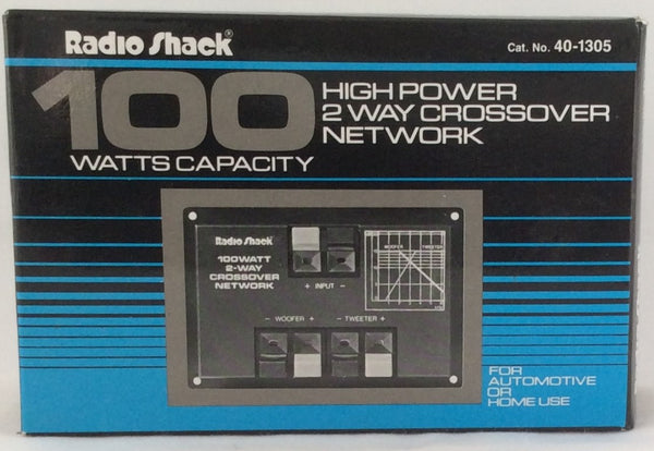 RadioShack High Power 2 Way Crossover Network 100 Watts Capacity #40-1305