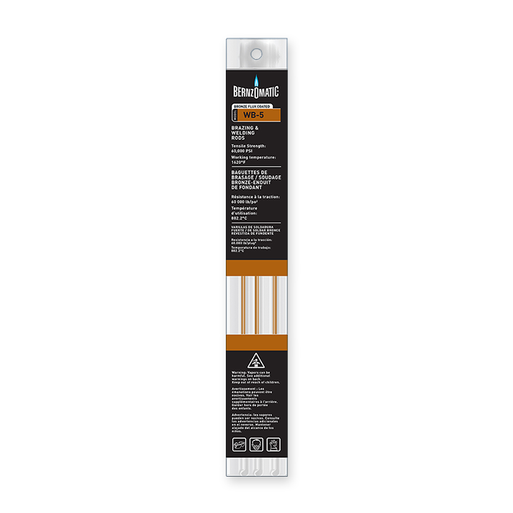 BernzOmatic Bronze Flux Coated Brazing/Welding Rods WB-5