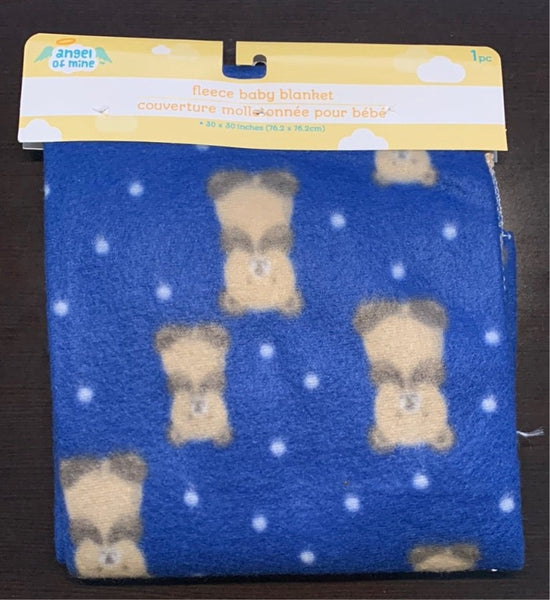 Baby Fleece Blanket - Teddy Bear Print