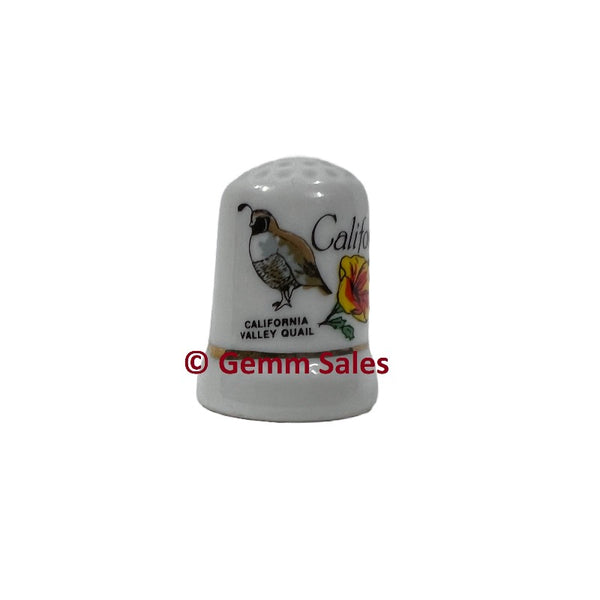 California Golden Poppy Souvenir Thimble