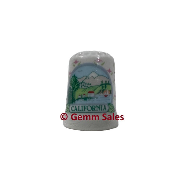 California State, Vineyards, Mountains, and Ocean Souvenir Thimble