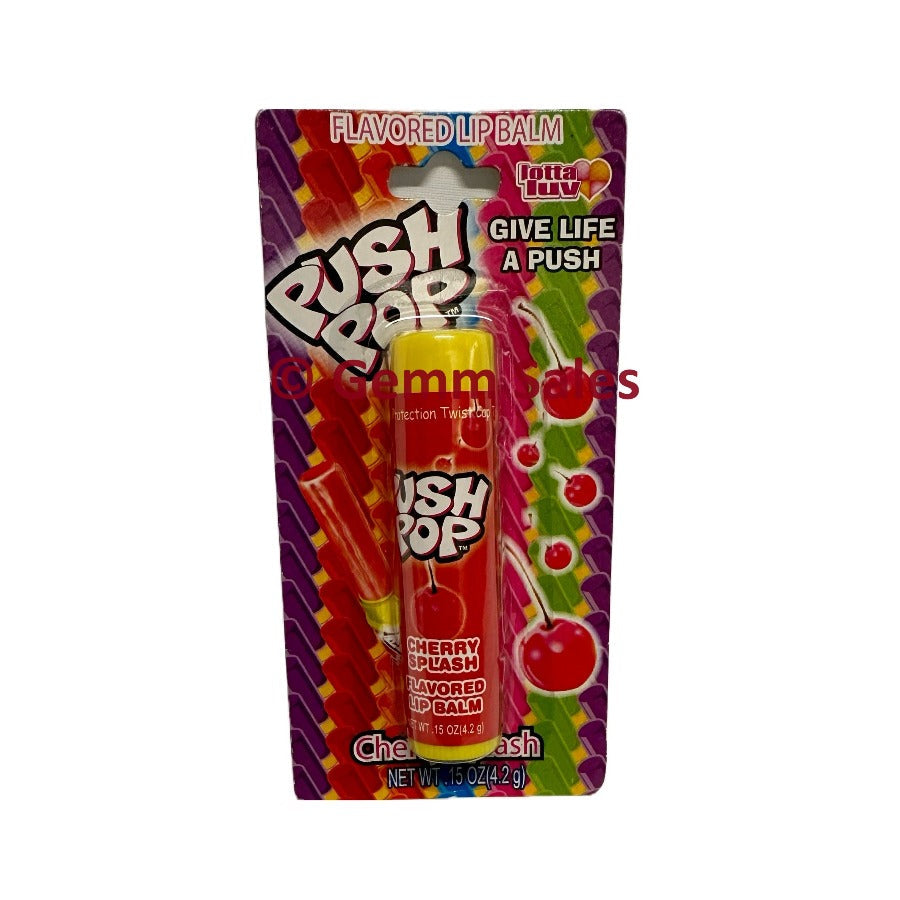 Lip Balm Fun Dip Push Pop Cherry Splash Flavored