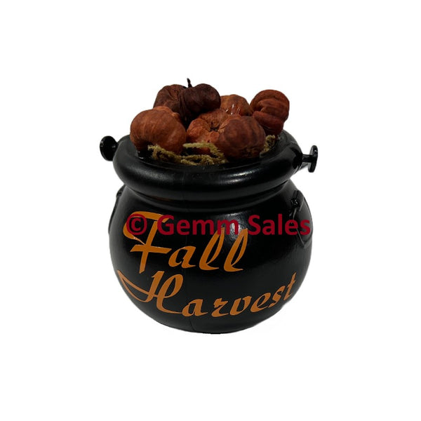 Miniature Halloween Cauldron - Fall Harvest