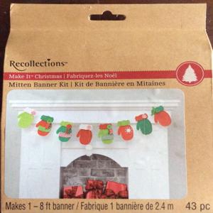 Christmas Recollections Make It Craft Mitten Banner Kit