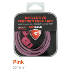 Sof Sole Reflective Performance Lace with Lace Locks, Pink Reflective