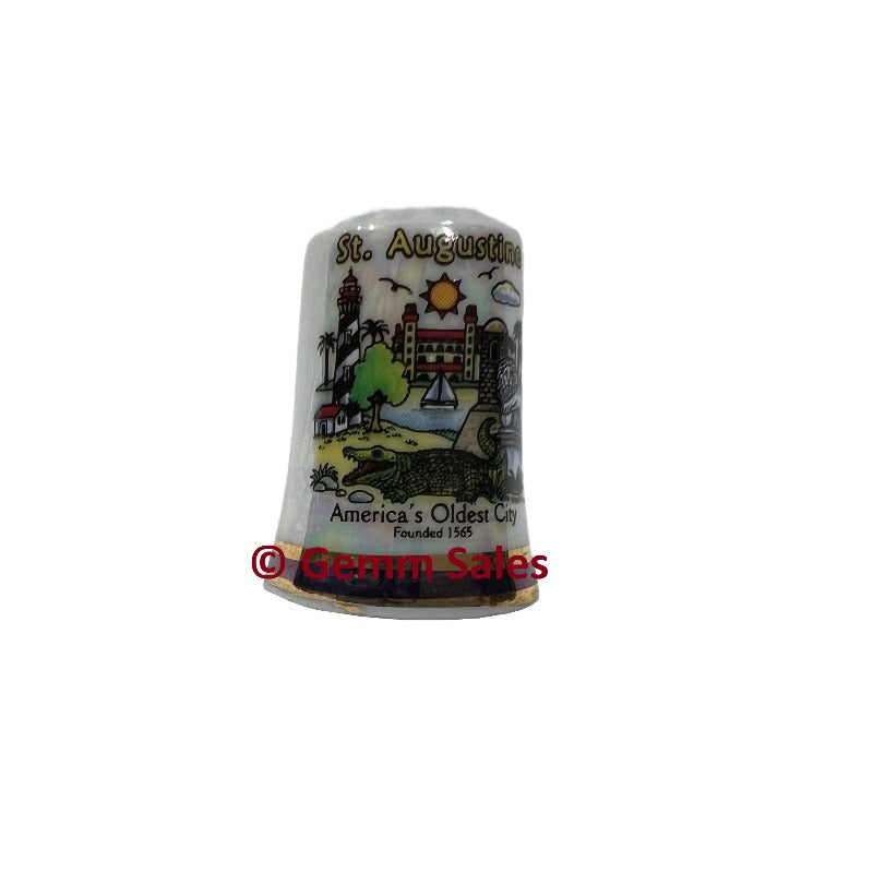 St. Augustine Florida America's Oldest City Souvenir Thimble