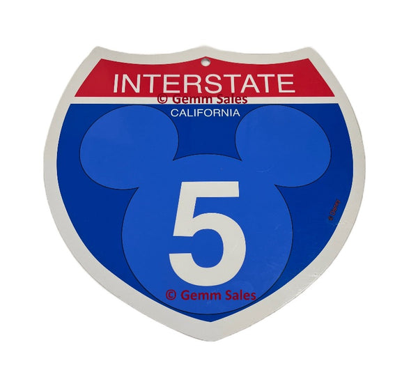 Vintage Disney California Interstate 5 Freeway Sign (1990)