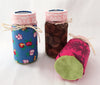 Purse, Backpack Organizer, Upcycled Pill Bottles, Hand wrapped in Fabric and Lace