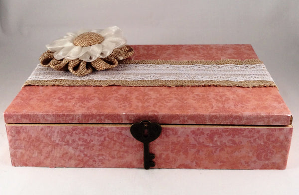 Keepsake Box, Handmade Pine Wood Box