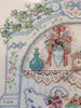 Cross Stitch Framed Art, Victorian Shelf Cross Stitch Art, Cross Stitched Doilies