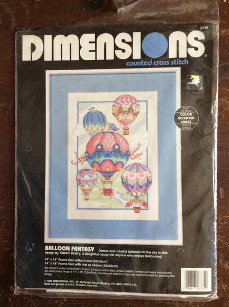 Dimensions Counted Cross Stitch, Hot Air Balloon Fantasy