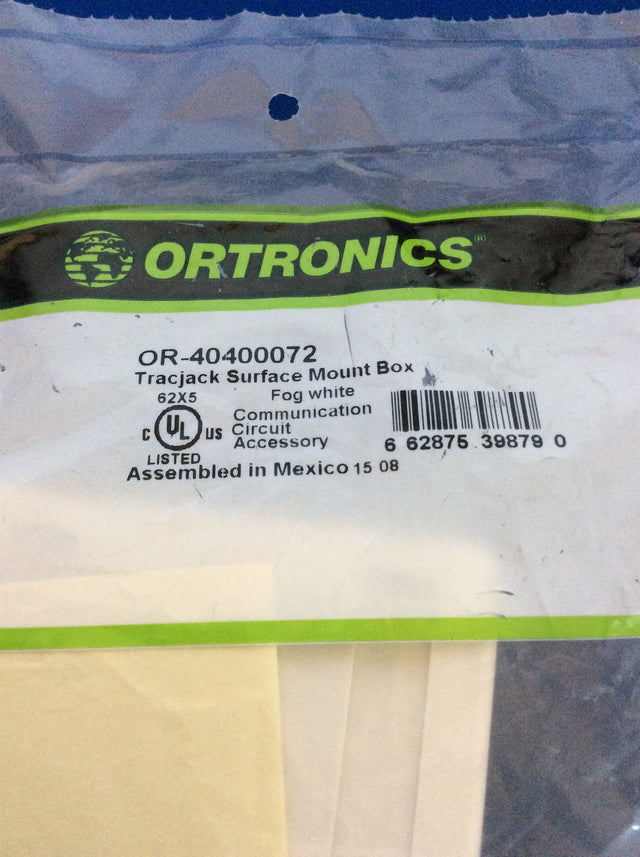 Ortronics OR-40400072 Tracjack Surface Mount Box 4-Port, Fog White