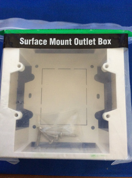 Ortronics OR-40300186, Surface Mount Outlet Box, One Piece, Fog White
