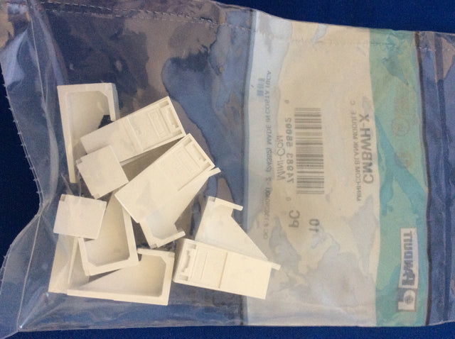 Panduit CMBWH-X Mini-Com Blank Module C, 10 Piece Pk, White