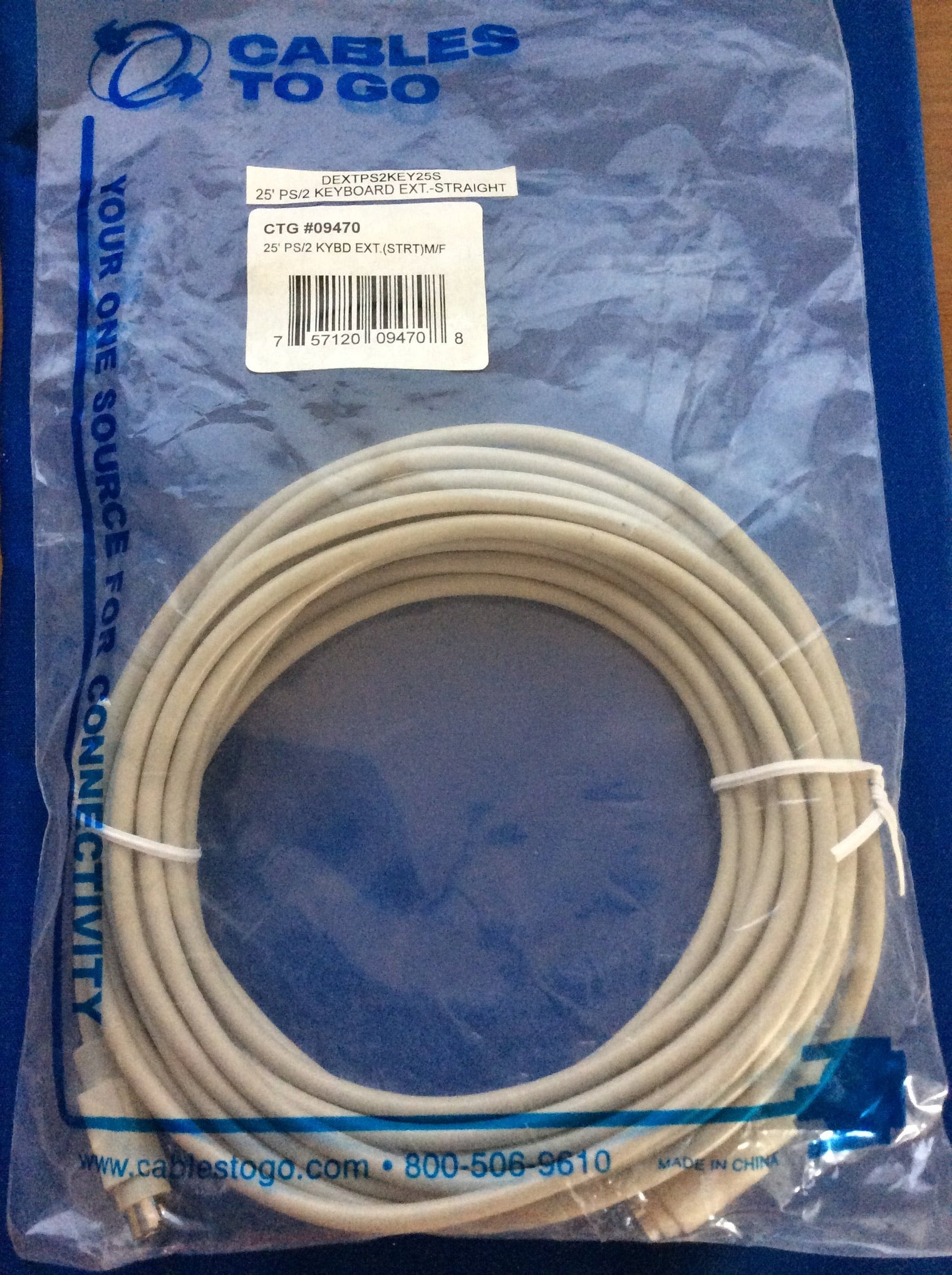 Cables to Go 09470 PS/2 Keyboard/Mouse Extension Cable 25 Ft.