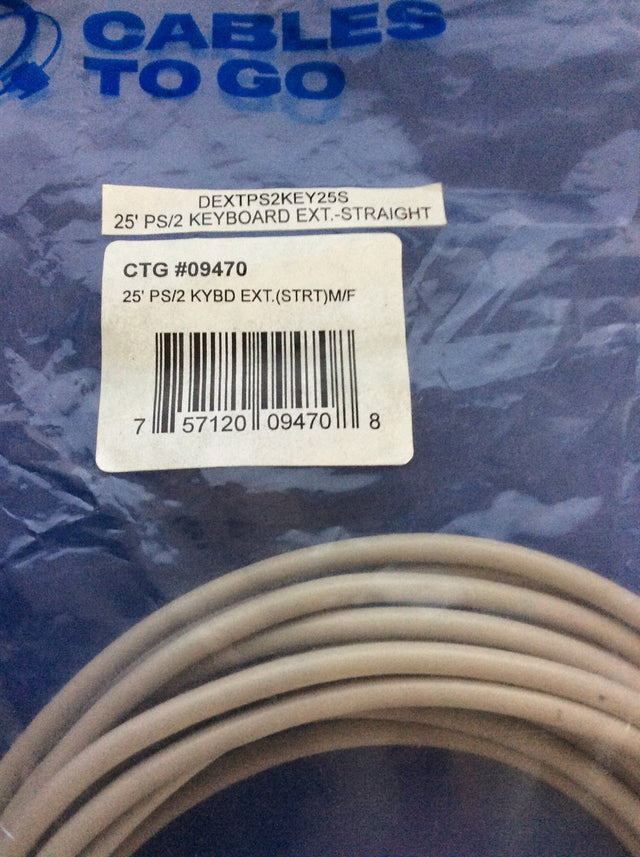 Cables to Go 09470 PS/2 Keyboard/Mouse Extension Cable 25 Ft.