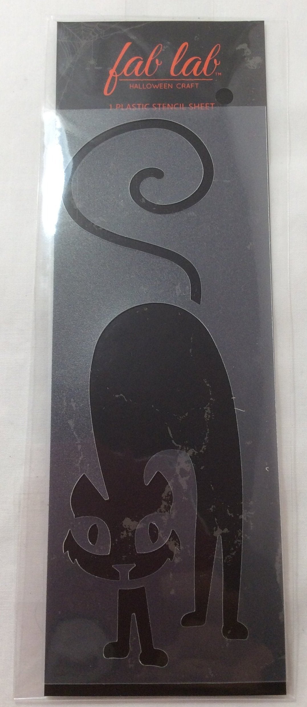 Fab Lab Halloween Plastic Stencil, Boo! Eek!, Cat, Beware, Halloween Craft