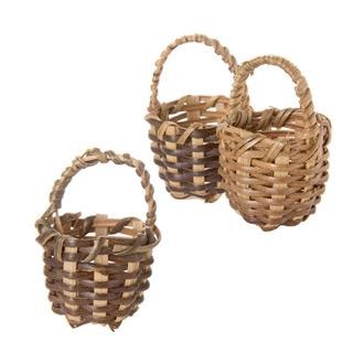 Miniature Bamboo Round Baskets 3 Pk