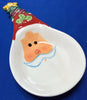 Handed Painted Christmas Spoon Rest - Santa or Snowman