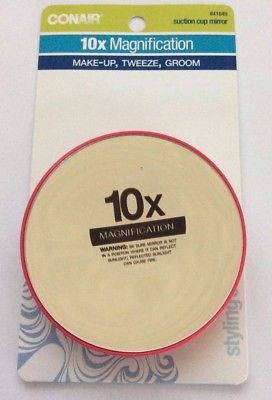 Conair Suction Cup Mirror 10x Magnification