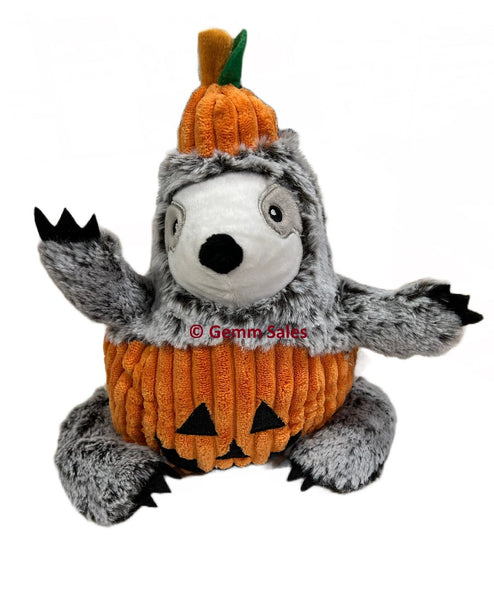 Giftable World Pet Toy Collection - Sloth Jack-O-Lantern Dog Toy