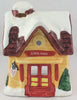Holiday Village Hand-Painted Ceramic Candle Holder - School House