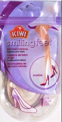 Kiwi Smiling Feet Cushions, Gel Heel Cushions, Clear Gel