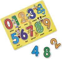 Melissa & Doug Mickey Mouse Numbers Wooden Peg Puzzle