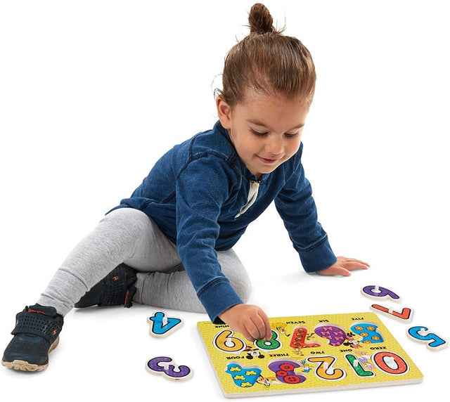 Melissa & Doug Mickey Mouse Numbers Wooden Peg Puzzle
