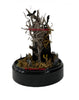 Miniature Halloween Scene Spooky Graveyard - 5" Cloche - Tree with Bats