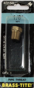 Motormite Hex Head Plug 1/8" NPT #43150