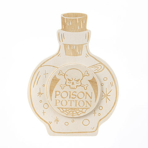 Potion Bottle with Cork Unfinished Wood