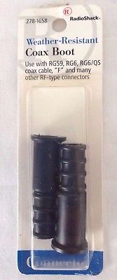 RadioShack Weather-Resistant Coax Boot, No. 278-1658, Set of 2 Coax Boot
