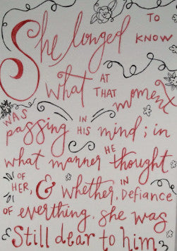 Inspirational Quote "She Longed To Know", Hand Painted by Casai Prints
