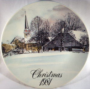 Christmas Smucker's 10th. Anniversary Collectable Plate 1981