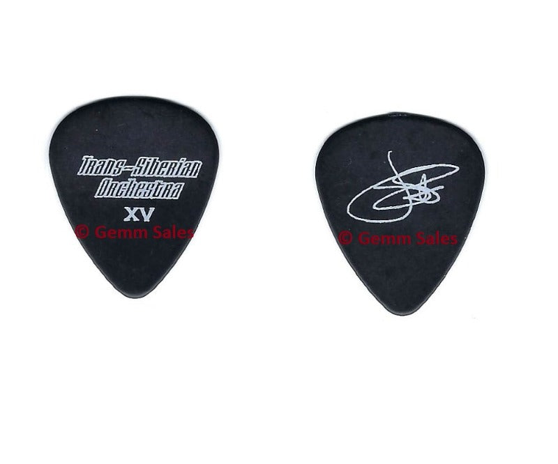 Trans-Siberian Orchestra TSO Autographed Guitar Pick (Black) - Jeff Scott Soto 2015 Tour