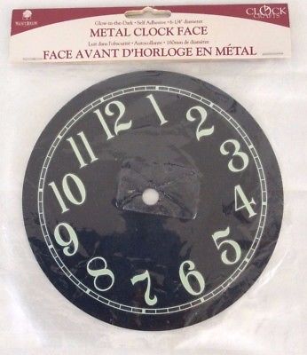 Walnut Hollow Glow-in-the-Dark Metal Clock Face, No. 27298, Black