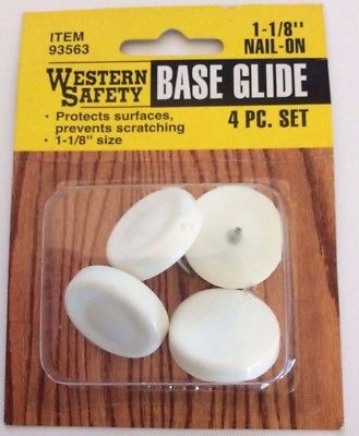 Western Safety Base Glide, Set of 4, White