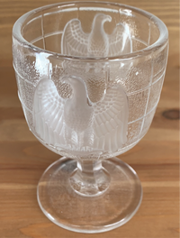 Vintage Imperial Wine Glass with Etched Eagle
