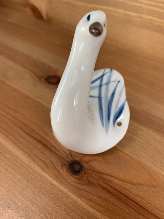 Vintage Porcelain Takahashi San Francisco Wall Hanger Swan