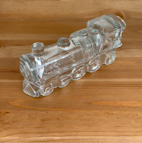 Vintage Glass Locomotive #1028 Candy Container 1940's