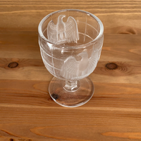Vintage Imperial Wine Glass with Etched Eagle
